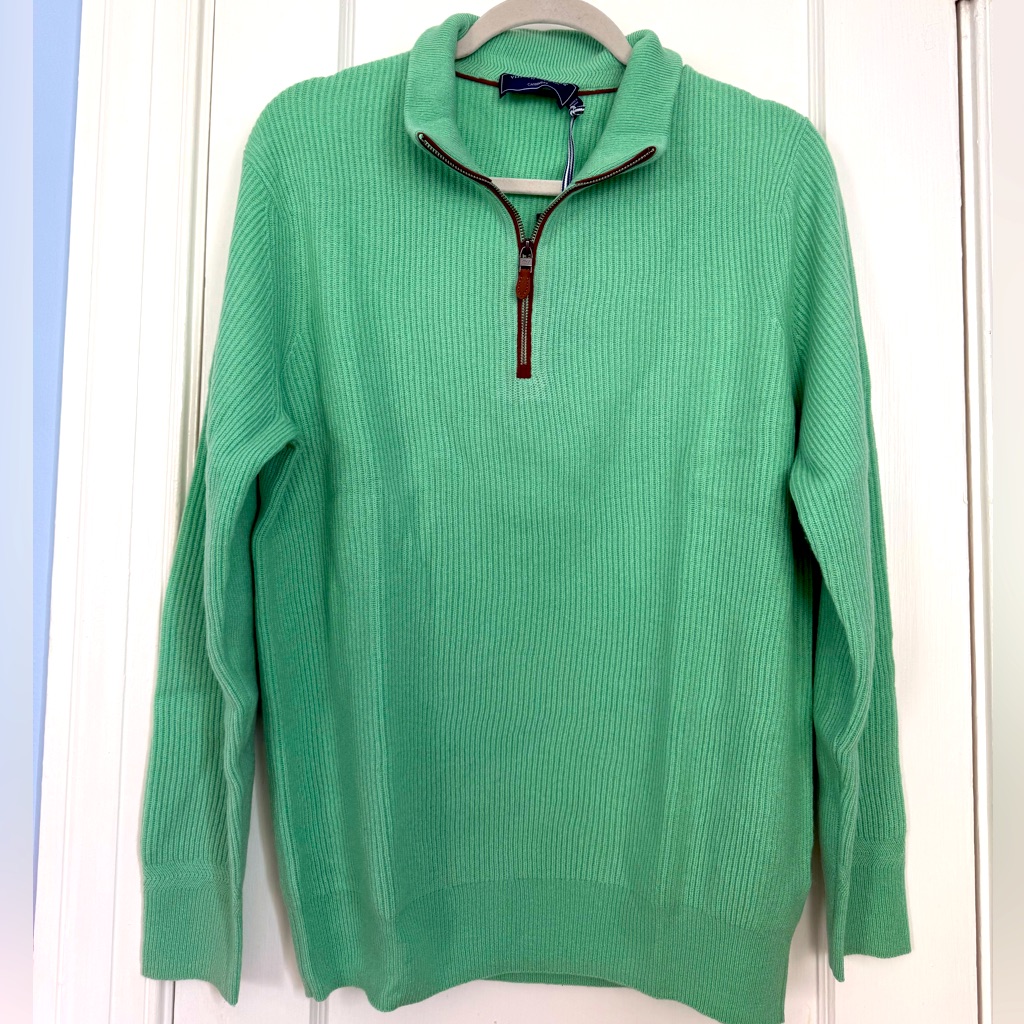 Nwt Vineyard Vines 100% Cashmere Fishermans 1/4 Zip Sweater